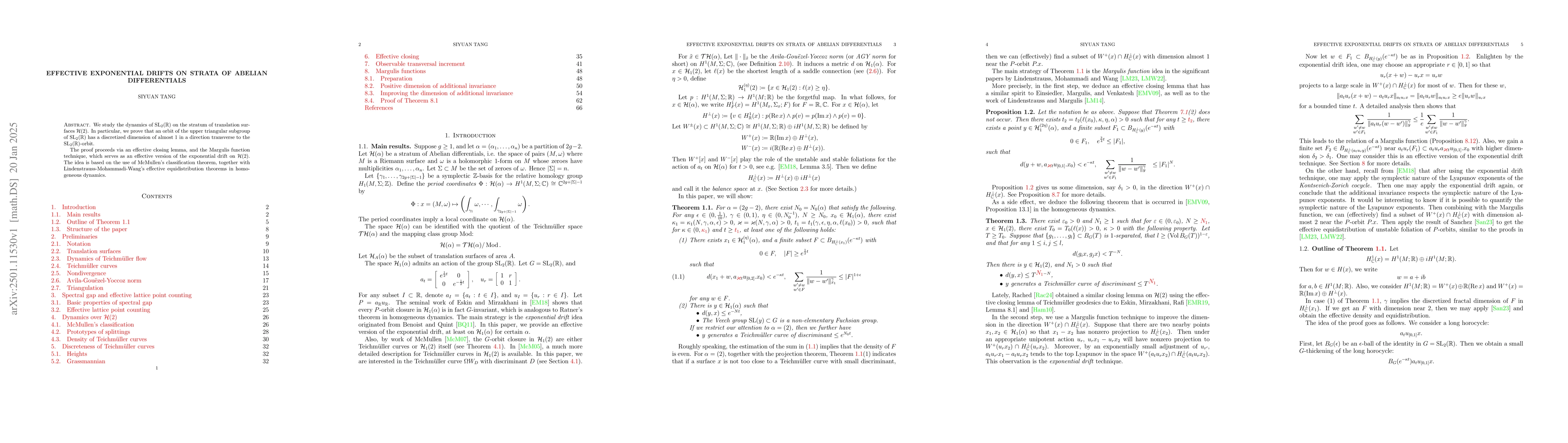 Thumbnail for Effective Exponential Drifts on Strata of Abelian Differentials