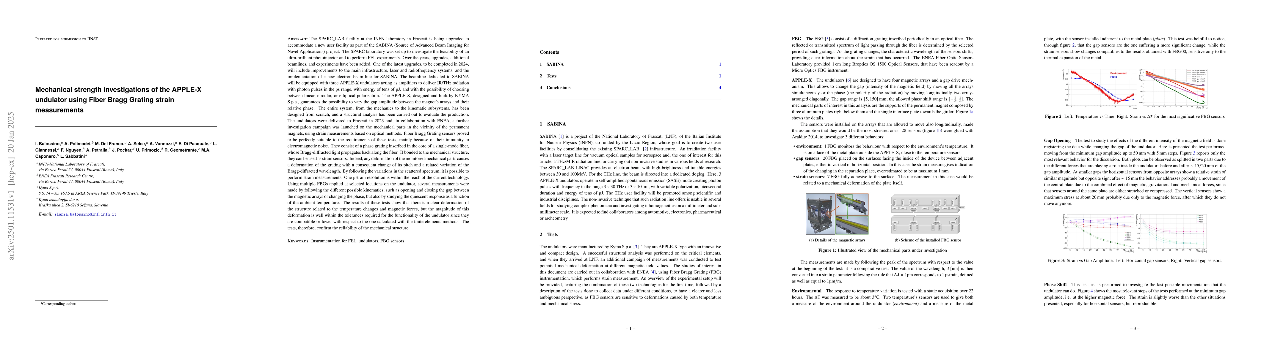 Thumbnail for Mechanical strength investigations of the APPLE-X undulator using Fiber
  Bragg Grating strain measurements