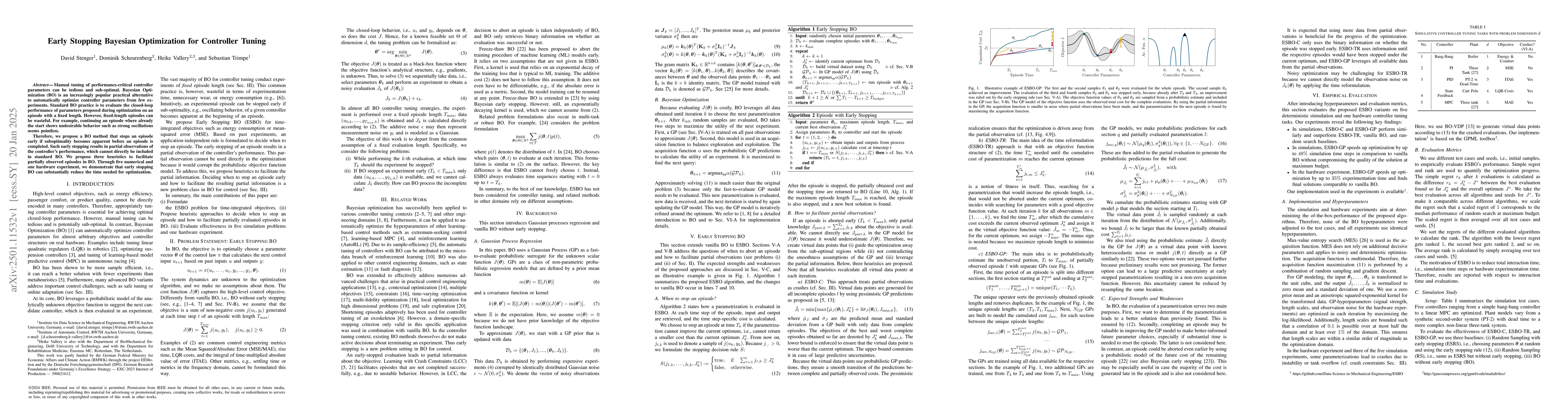 Thumbnail for Early Stopping Bayesian Optimization for Controller Tuning
