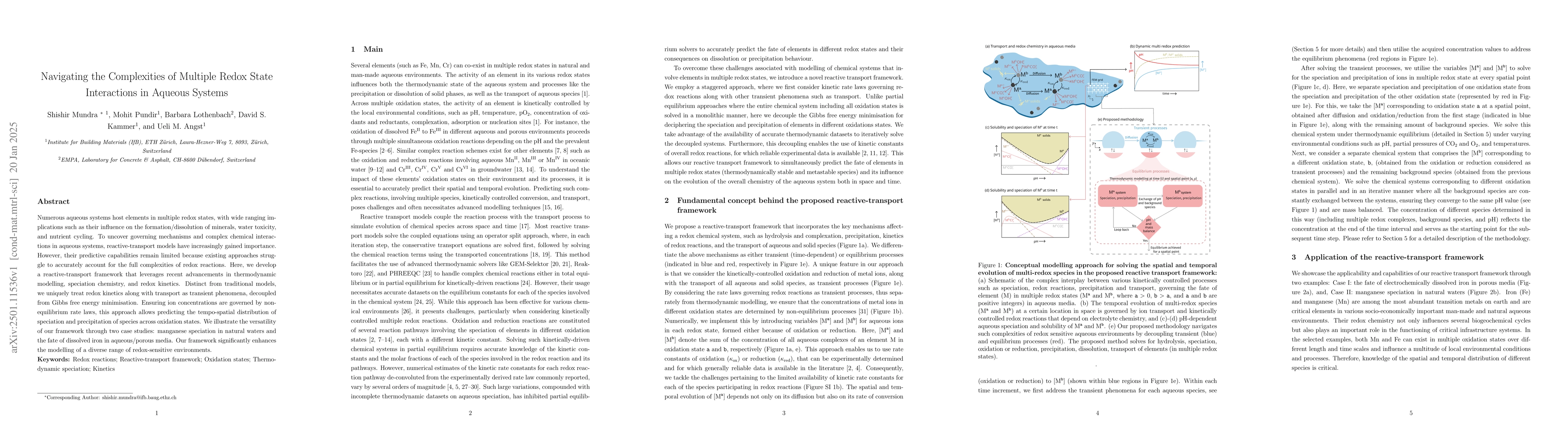 Thumbnail for Navigating the Complexities of Multiple Redox State Interactions in
  Aqueous Systems