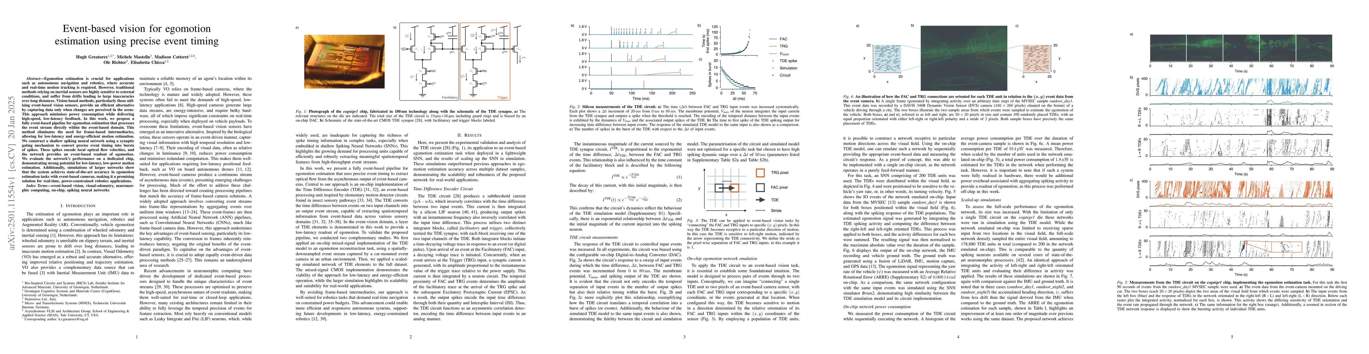 Thumbnail for Event-based vision for egomotion estimation using precise event timing