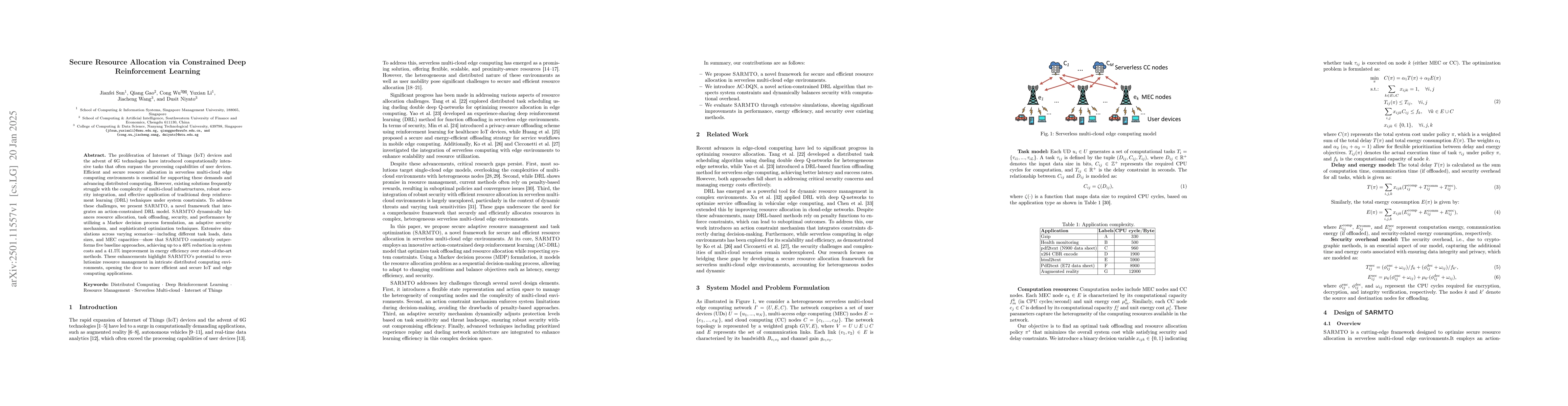 Thumbnail for Secure Resource Allocation via Constrained Deep Reinforcement Learning