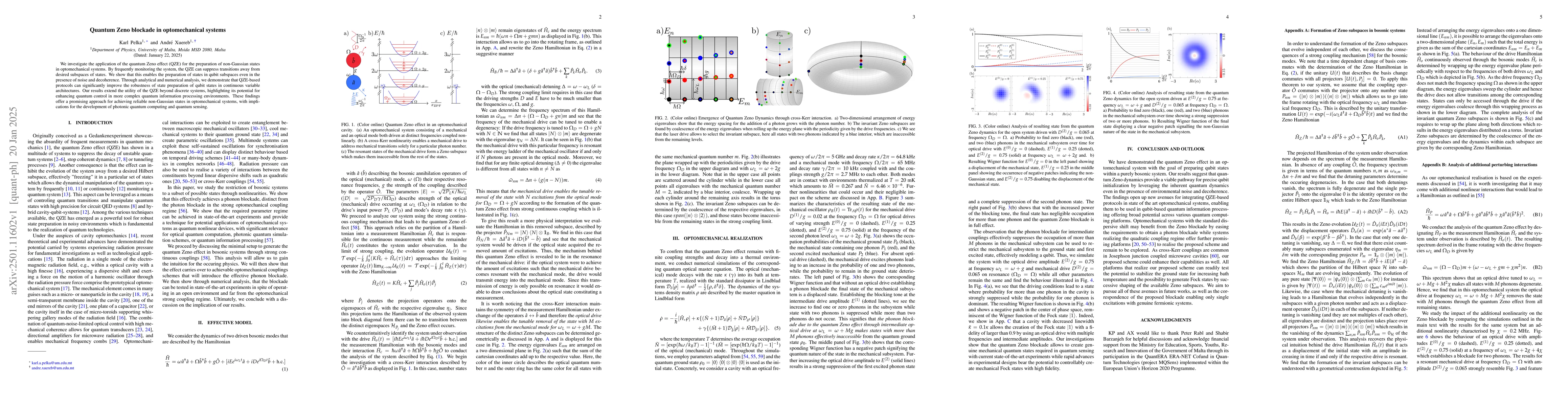Thumbnail for Quantum Zeno blockade in optomechanical systems