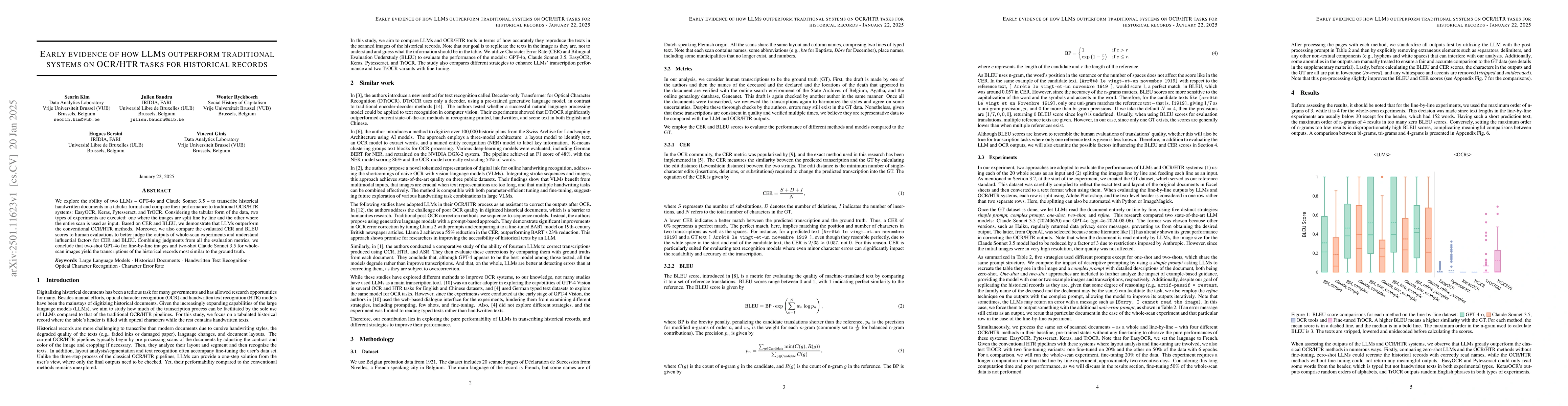 Thumbnail for Early evidence of how LLMs outperform traditional systems on OCR/HTR
  tasks for historical records