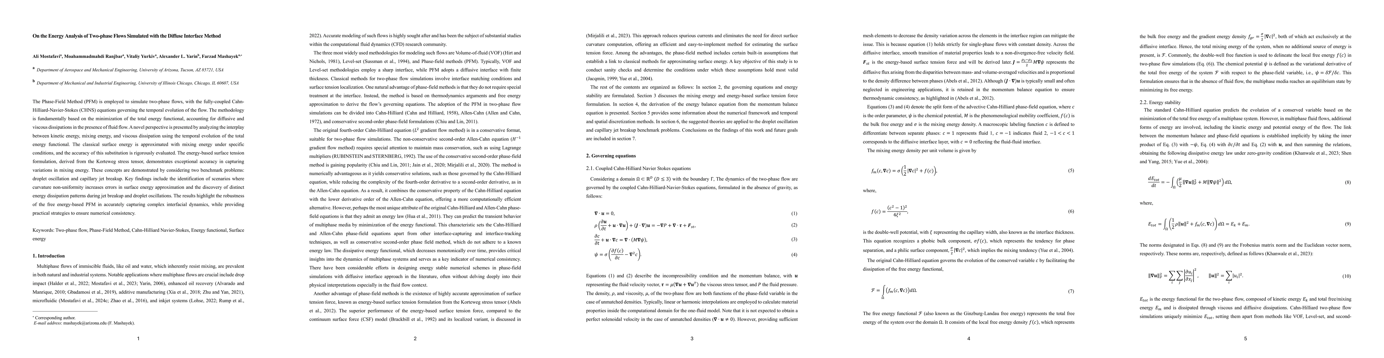 Thumbnail for On the Energy Analysis of Two-phase Flows Simulated with the Diffuse
  Interface Method