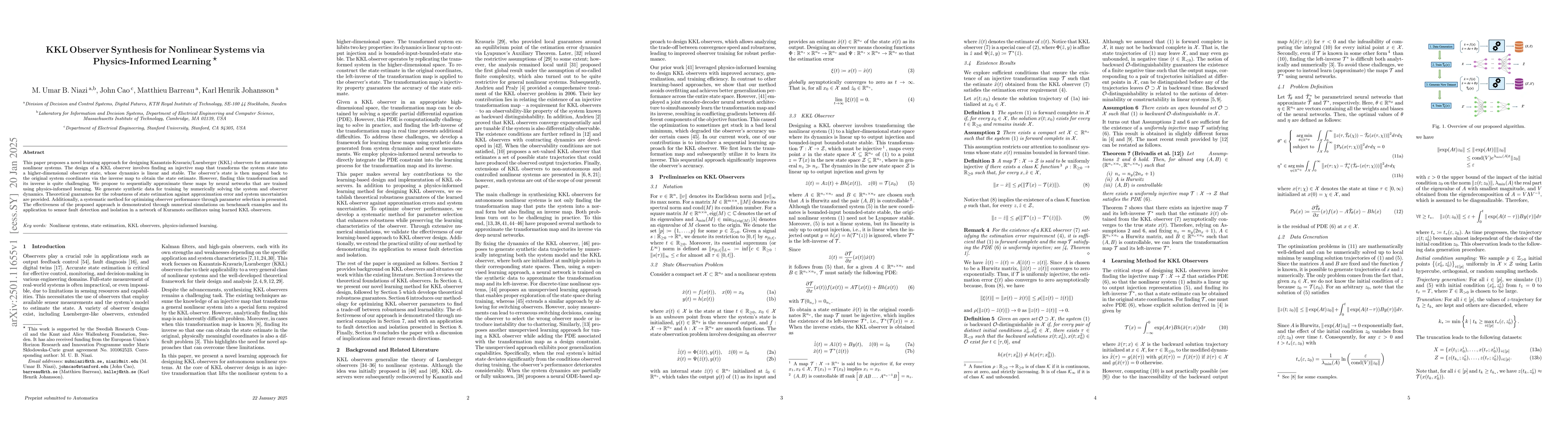 Thumbnail for KKL Observer Synthesis for Nonlinear Systems via Physics-Informed
  Learning