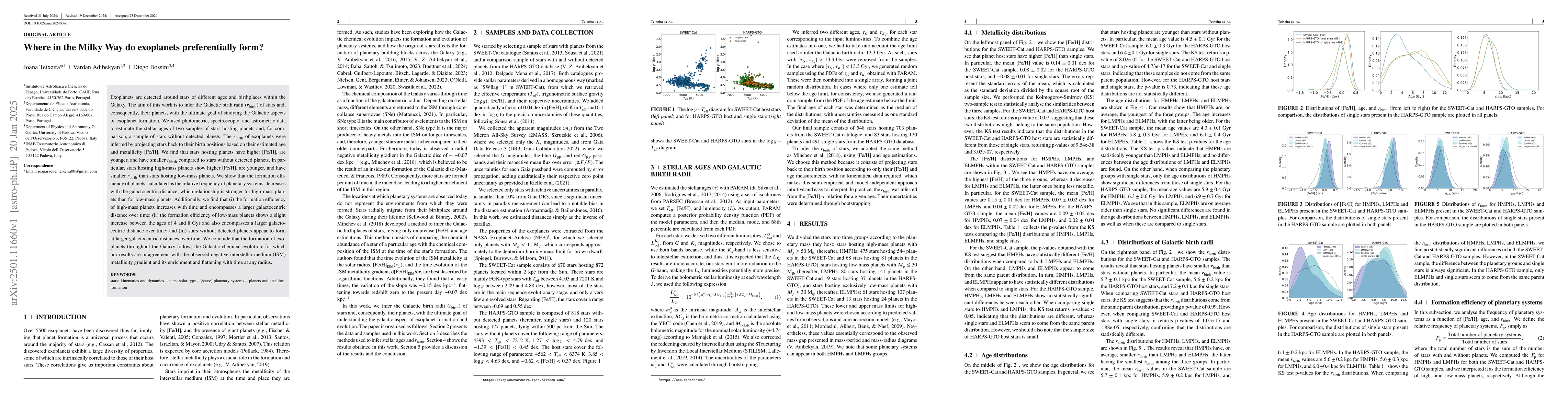 Thumbnail for Where in the Milky Way Do Exoplanets Preferentially Form?