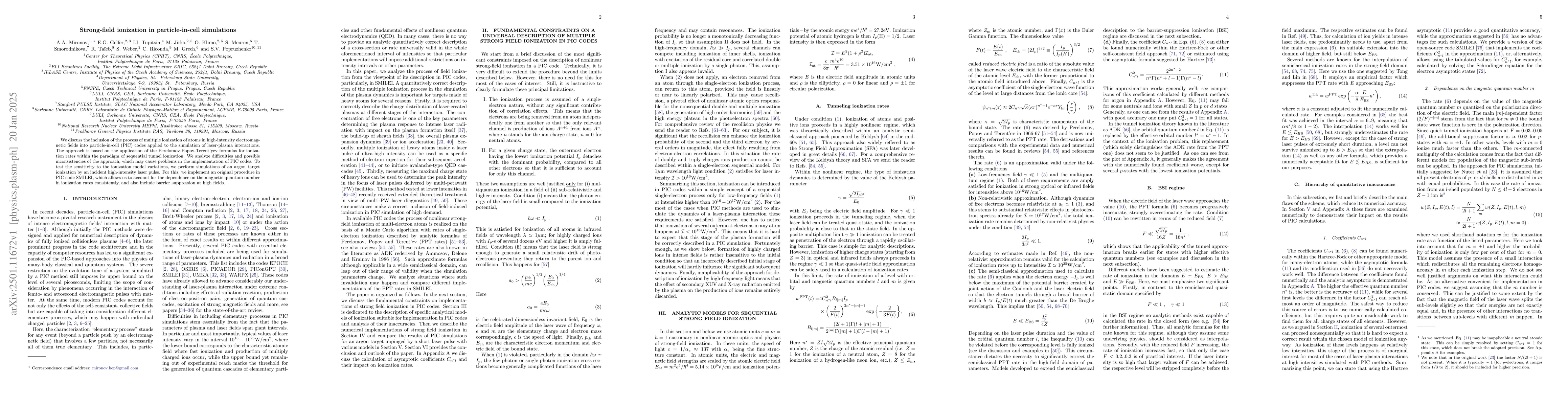 Thumbnail for Strong-field ionization in particle-in-cell simulations