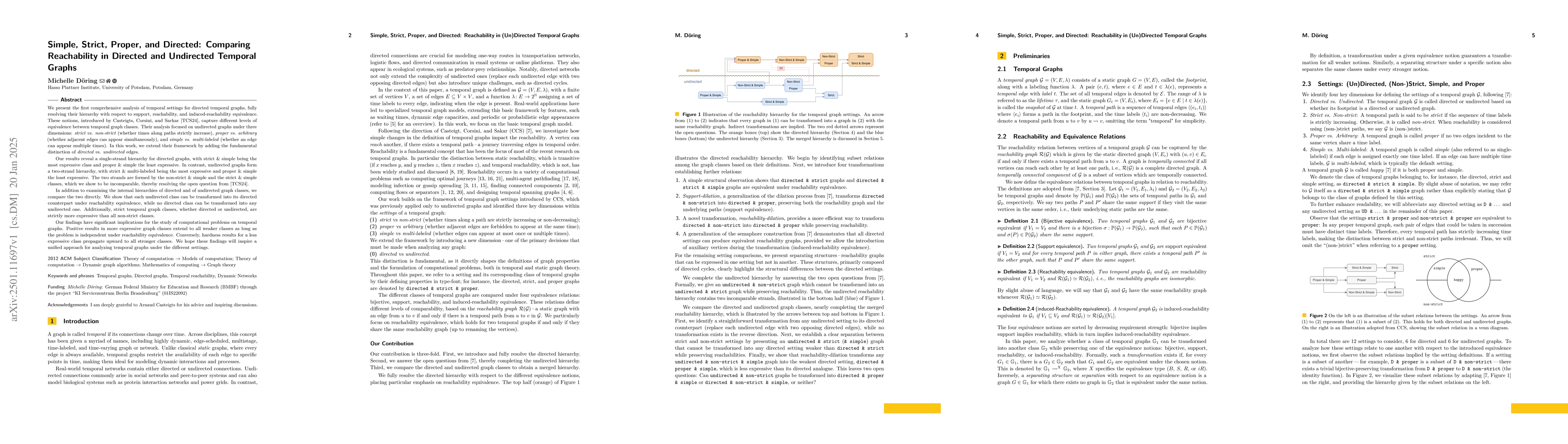 Thumbnail for Simple, Strict, Proper, and Directed: Comparing Reachability in Directed
  and Undirected Temporal Graphs
