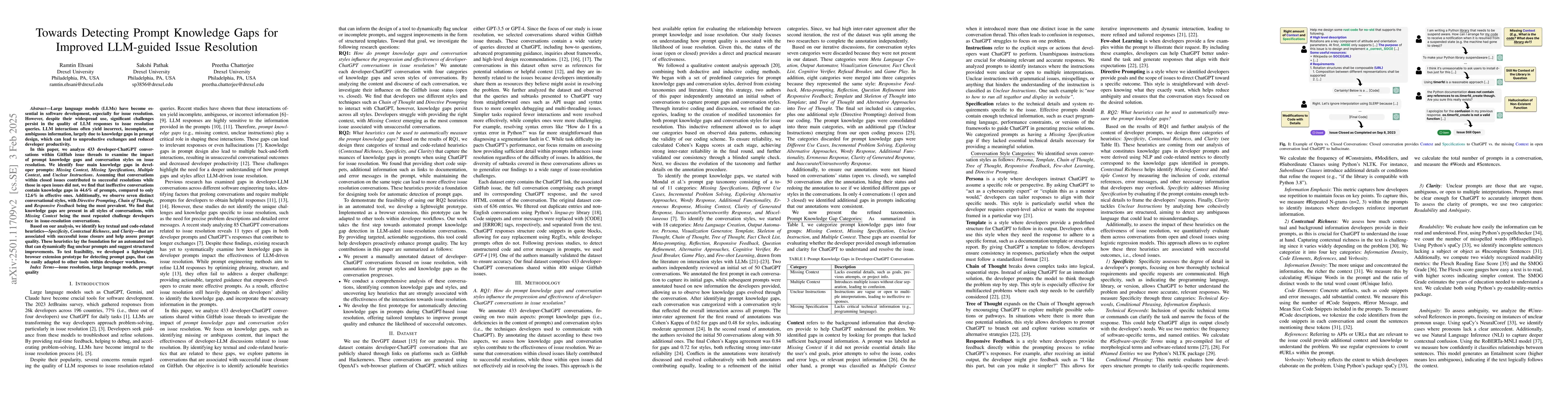Thumbnail for Towards Detecting Prompt Knowledge Gaps for Improved LLM-guided Issue
  Resolution