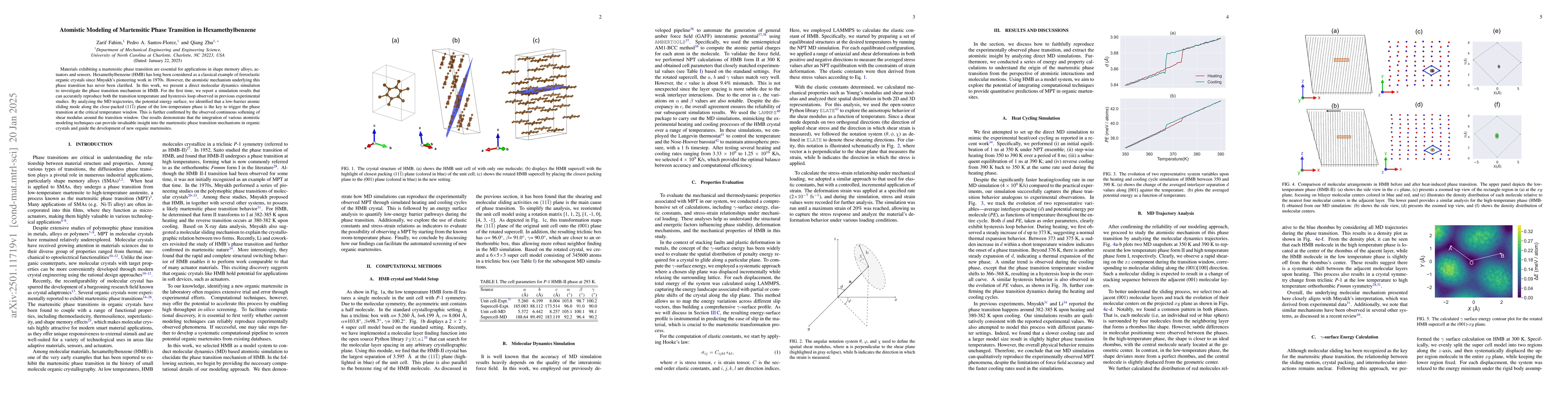Thumbnail for Atomistic Modeling of Martensitic Phase Transition in Hexamethylbenzene