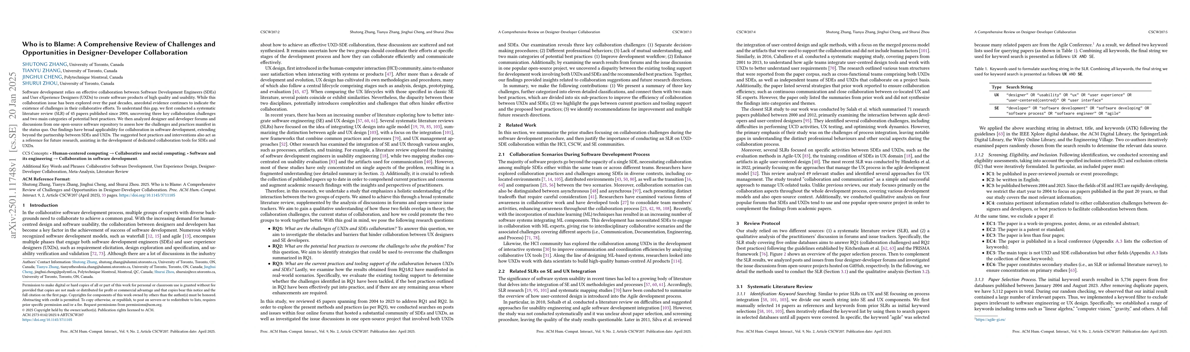 Thumbnail for Who is to Blame: A Comprehensive Review of Challenges and Opportunities
  in Designer-Developer Collaboration