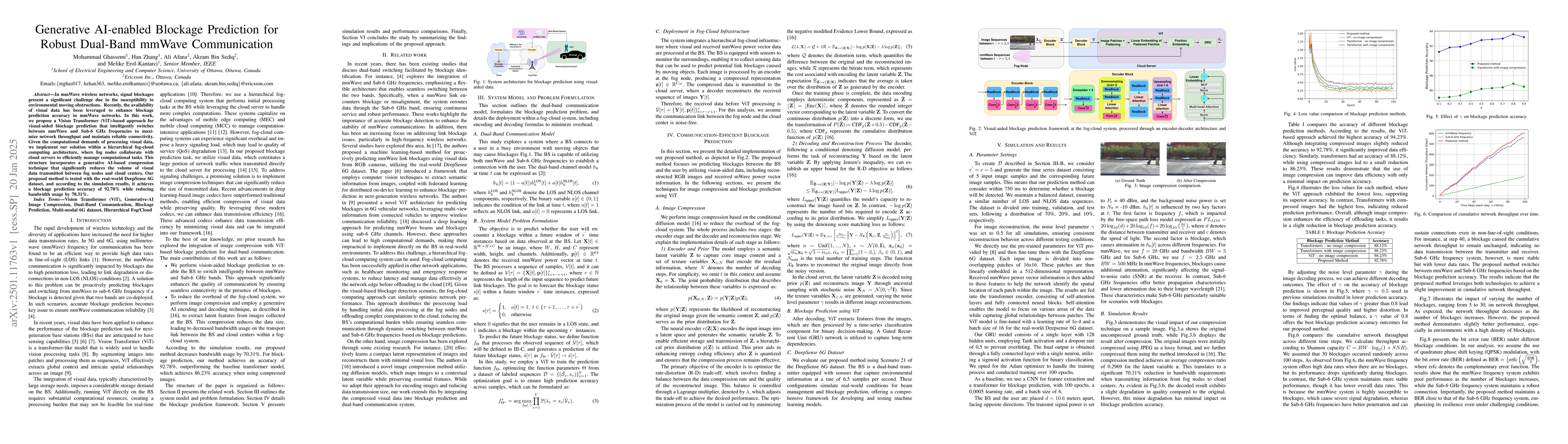 Thumbnail for Generative AI-enabled Blockage Prediction for Robust Dual-Band mmWave
  Communication