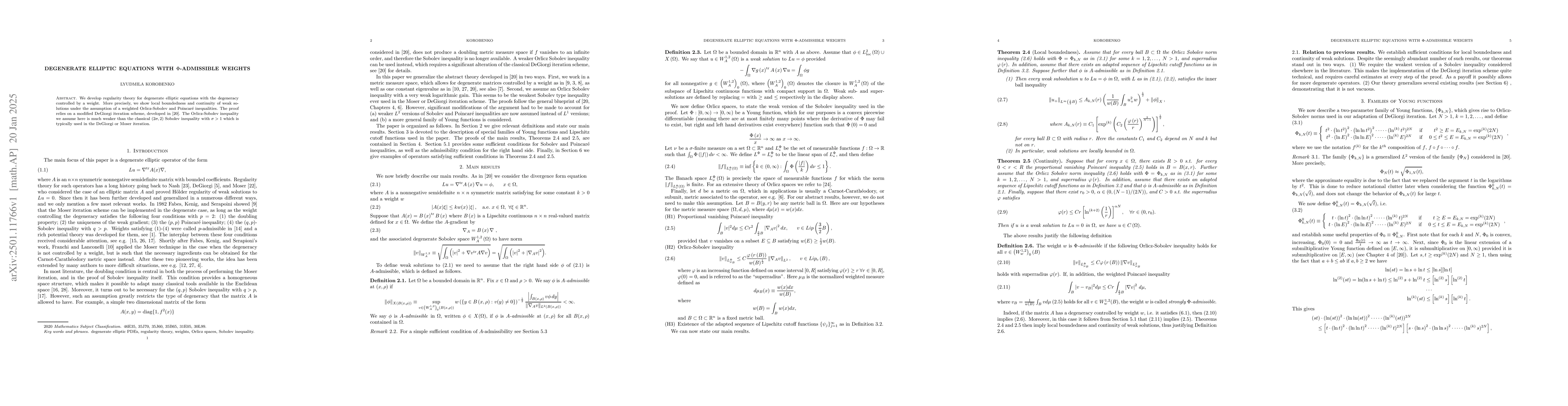 Thumbnail for Degenerate elliptic equations with $Φ$-admissible weights