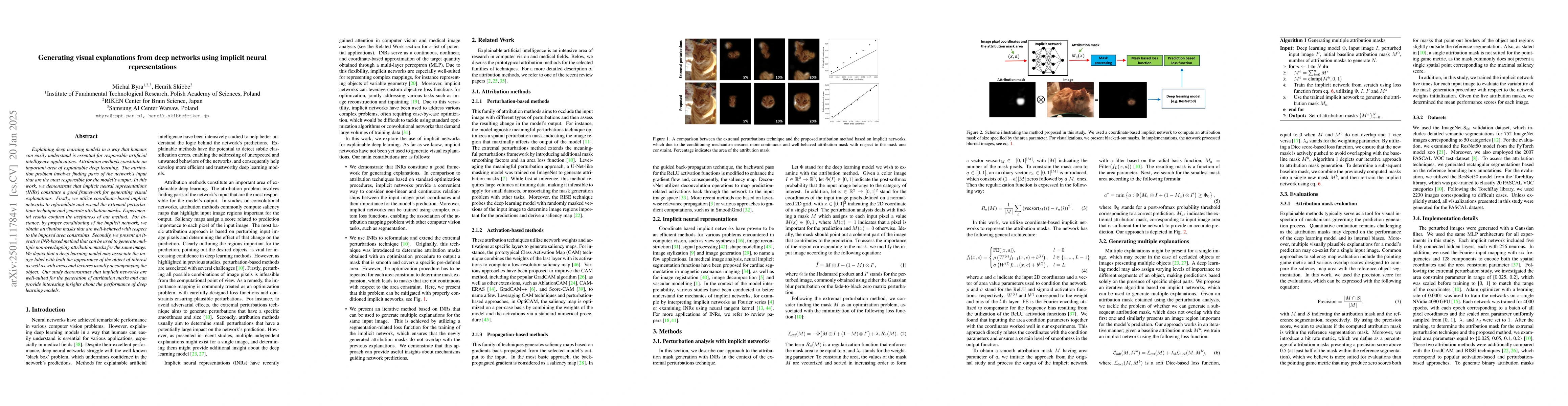 Thumbnail for Generating visual explanations from deep networks using implicit neural
  representations