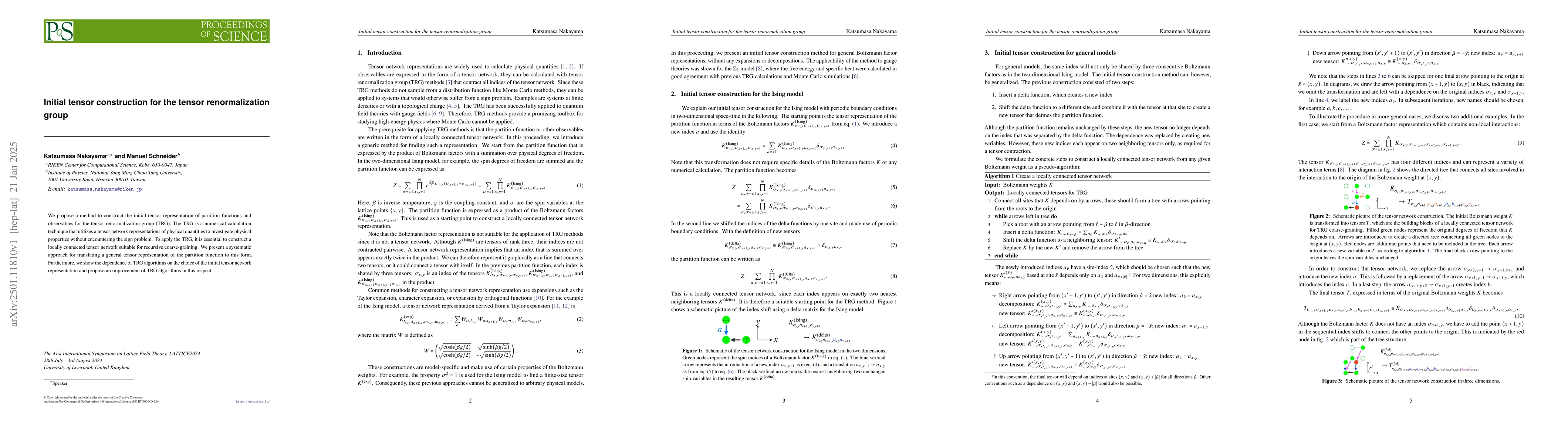 Thumbnail for Initial tensor construction for the tensor renormalization group