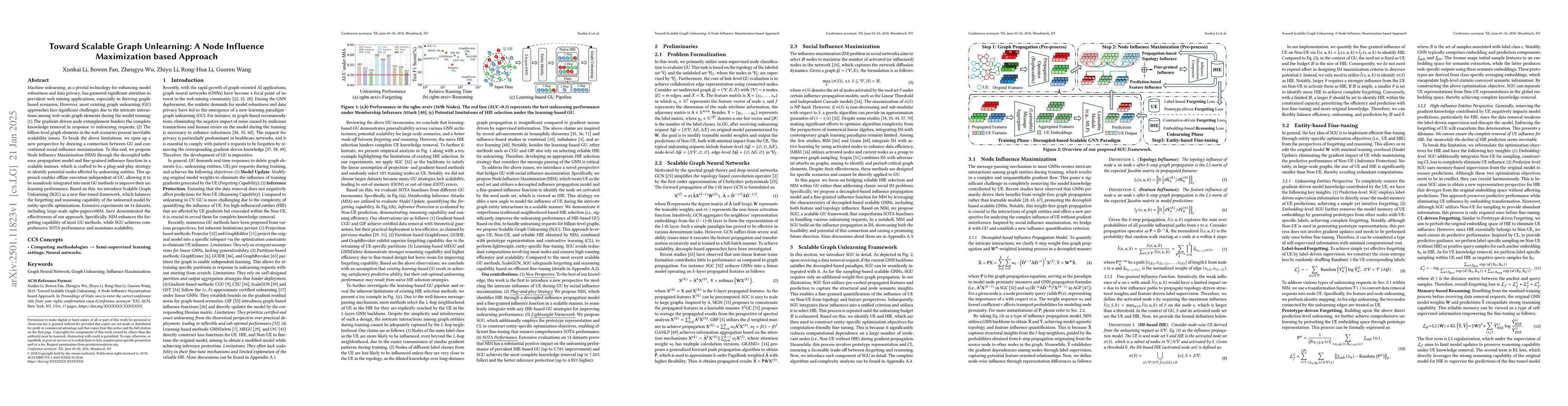 Thumbnail for Toward Scalable Graph Unlearning: A Node Influence Maximization based
  Approach
