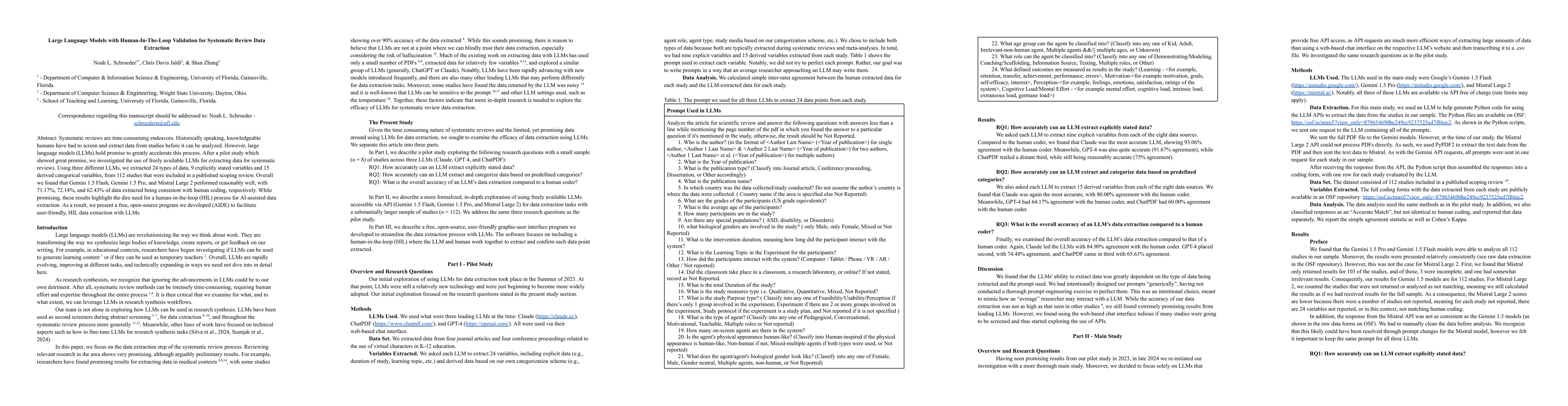Thumbnail for Large Language Models with Human-In-The-Loop Validation for Systematic
  Review Data Extraction