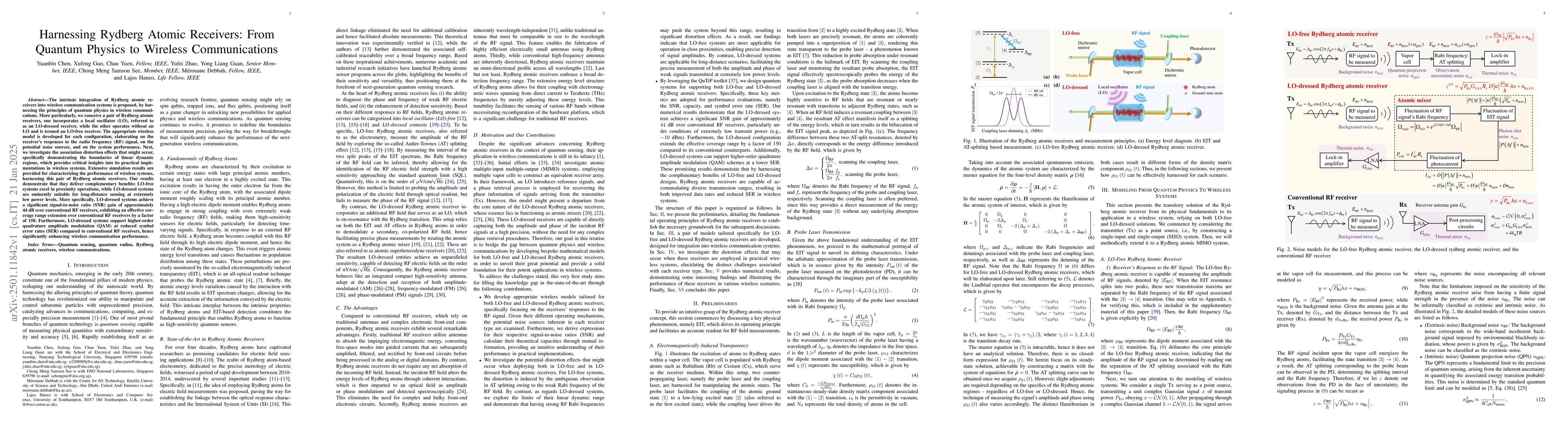 Thumbnail for Harnessing Rydberg Atomic Receivers: From Quantum Physics to Wireless
  Communications