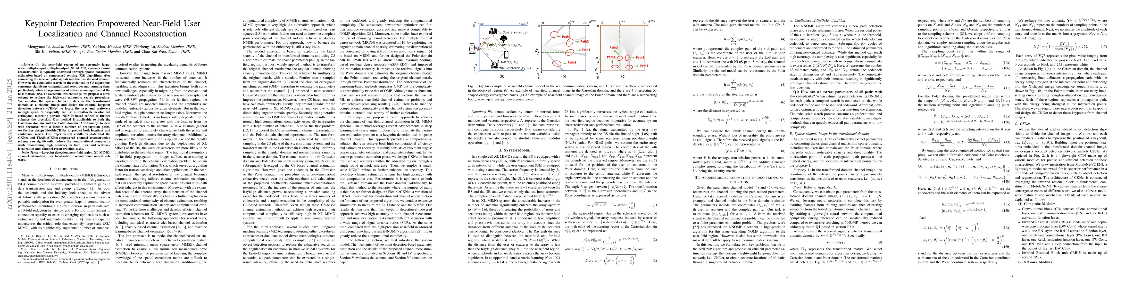 Thumbnail for Keypoint Detection Empowered Near-Field User Localization and Channel
  Reconstruction