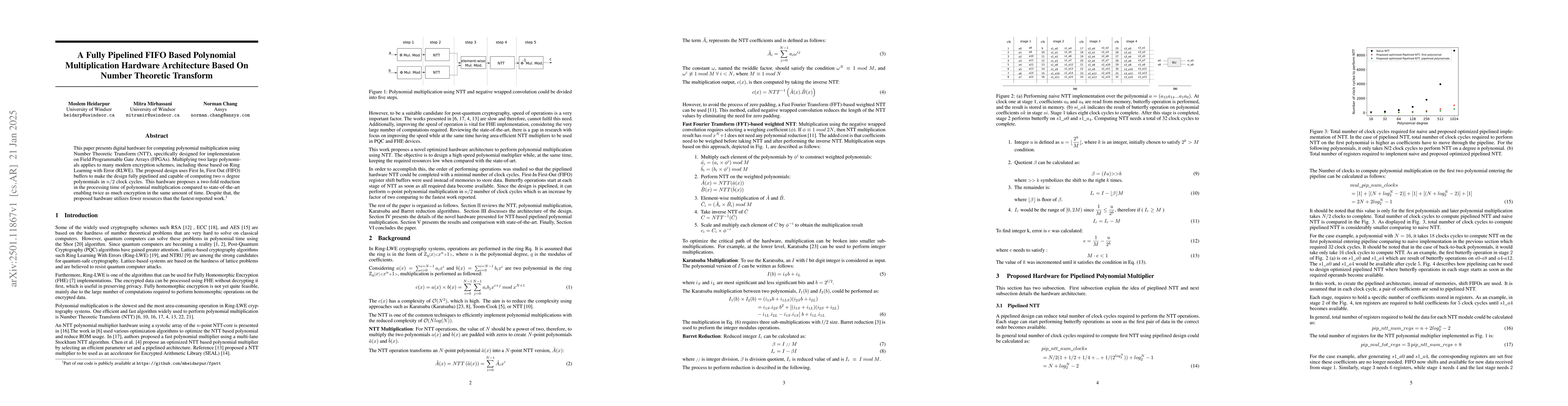 Thumbnail for A Fully Pipelined FIFO Based Polynomial Multiplication Hardware
  Architecture Based On Number Theoretic Transform