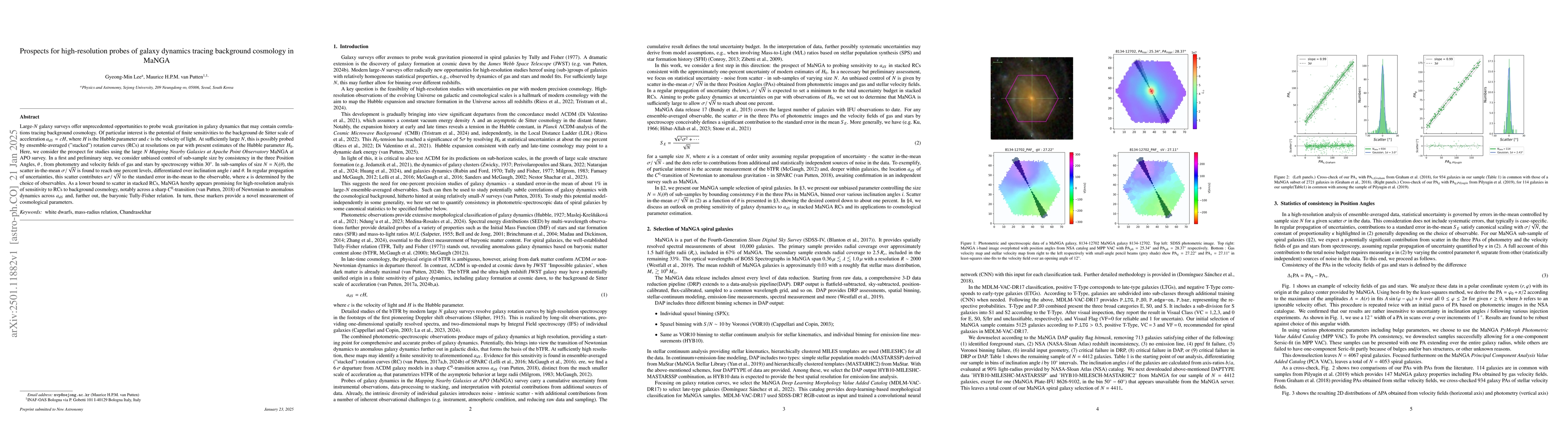 Thumbnail for Prospects for high-resolution probes of galaxy dynamics tracing
  background cosmology in MaNGA
