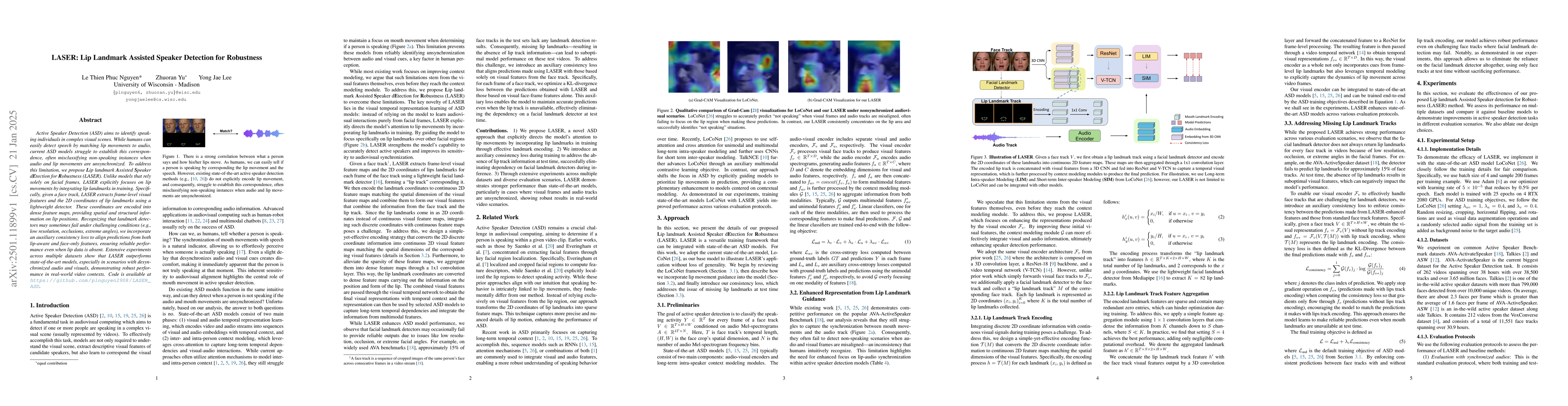 Thumbnail for LASER: Lip Landmark Assisted Speaker Detection for Robustness