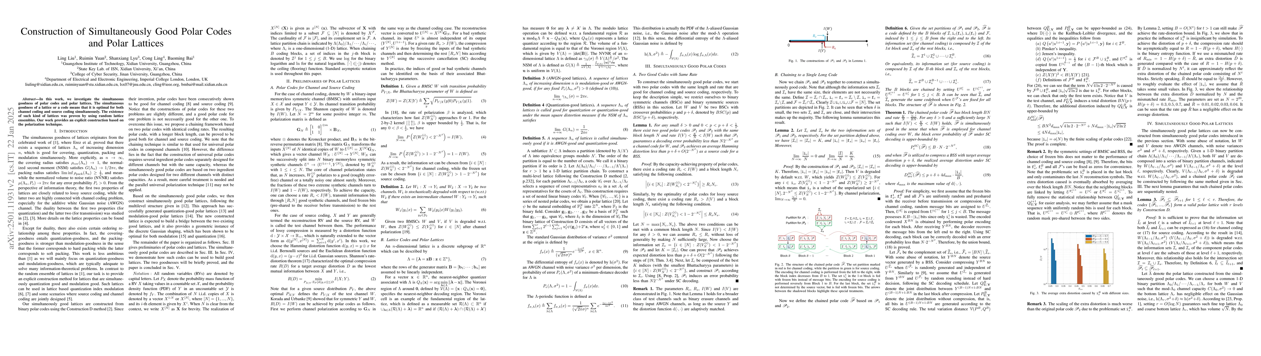Thumbnail for Construction of Simultaneously Good Polar Codes and Polar Lattices