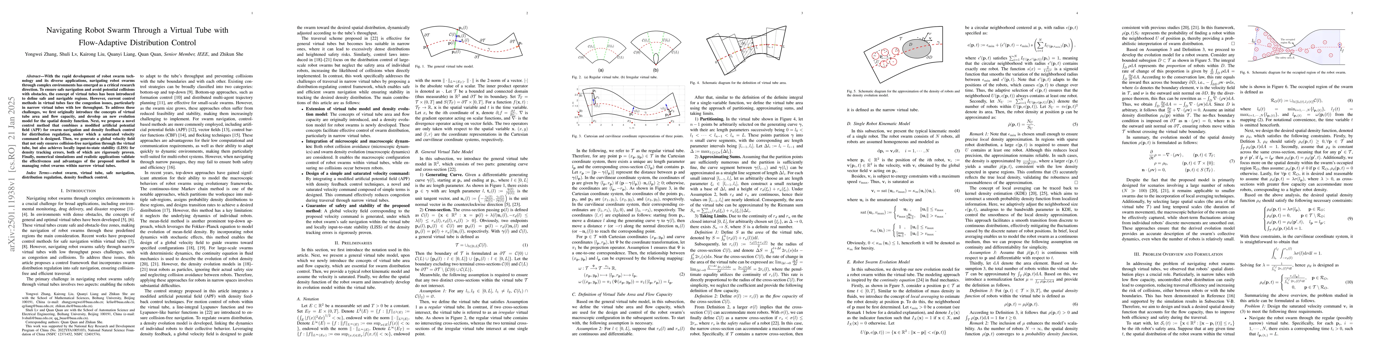 Thumbnail for Navigating Robot Swarm Through a Virtual Tube with Flow-Adaptive
  Distribution Control