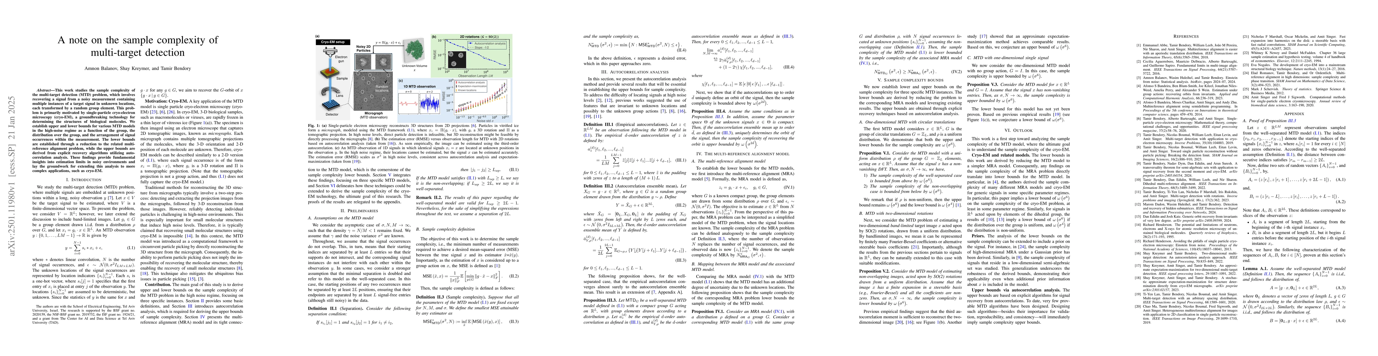 Thumbnail for A note on the sample complexity of multi-target detection