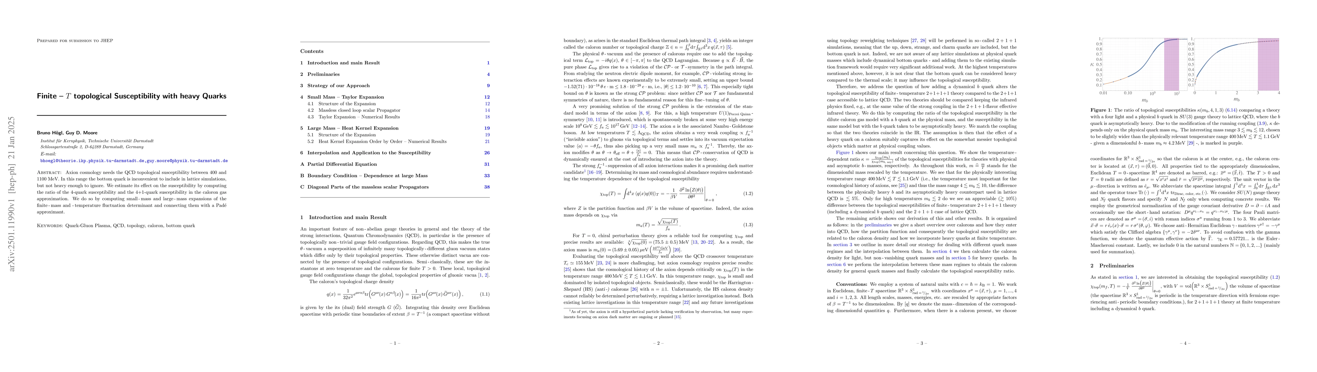Thumbnail for Finite T topological Susceptibility with heavy Quarks