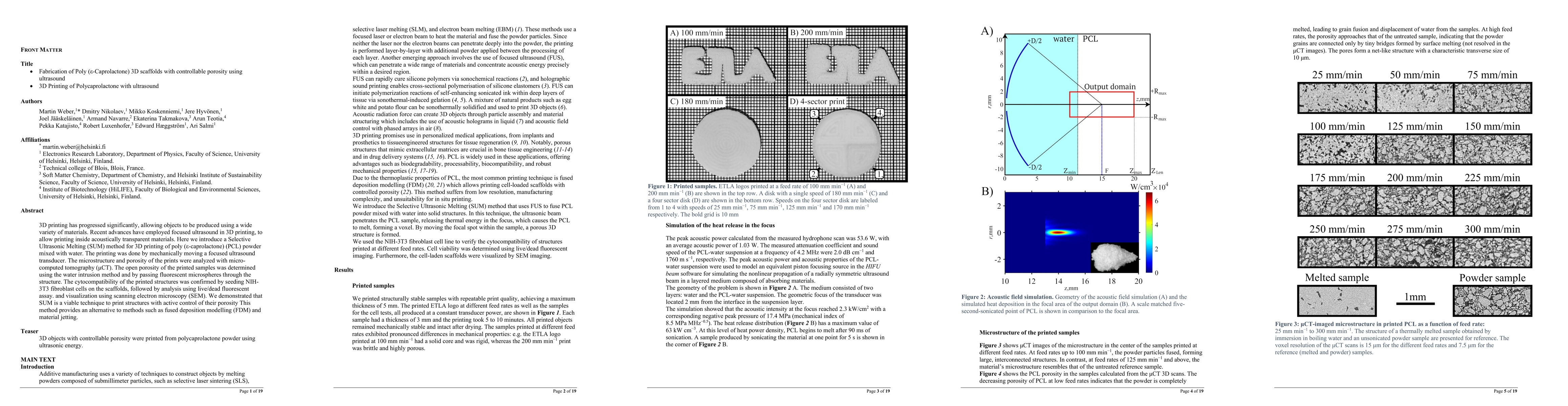 Thumbnail for Fabrication of Poly (ε-Caprolactone) 3D scaffolds with
  controllable porosity using ultrasound