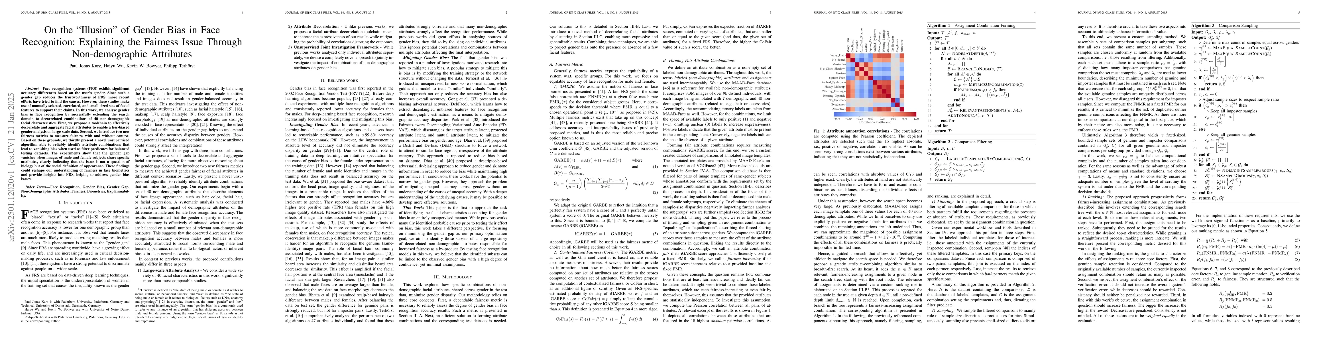 Thumbnail for On the "Illusion" of Gender Bias in Face Recognition: Explaining the
  Fairness Issue Through Non-demographic Attributes