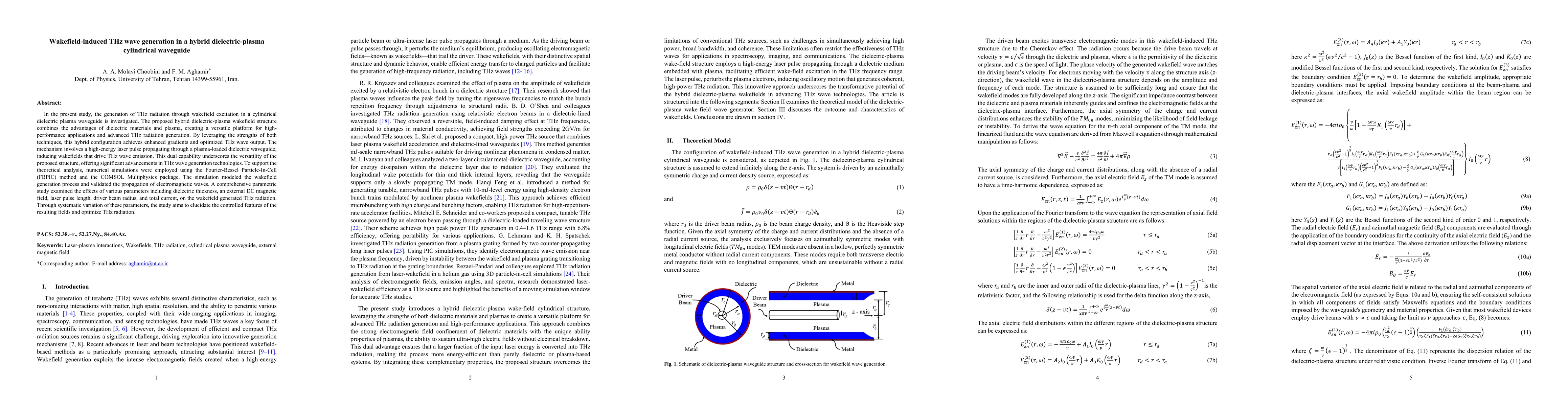 Thumbnail for Wakefield-induced THz wave generation in a hybrid dielectric-plasma
  cylindrical waveguide
