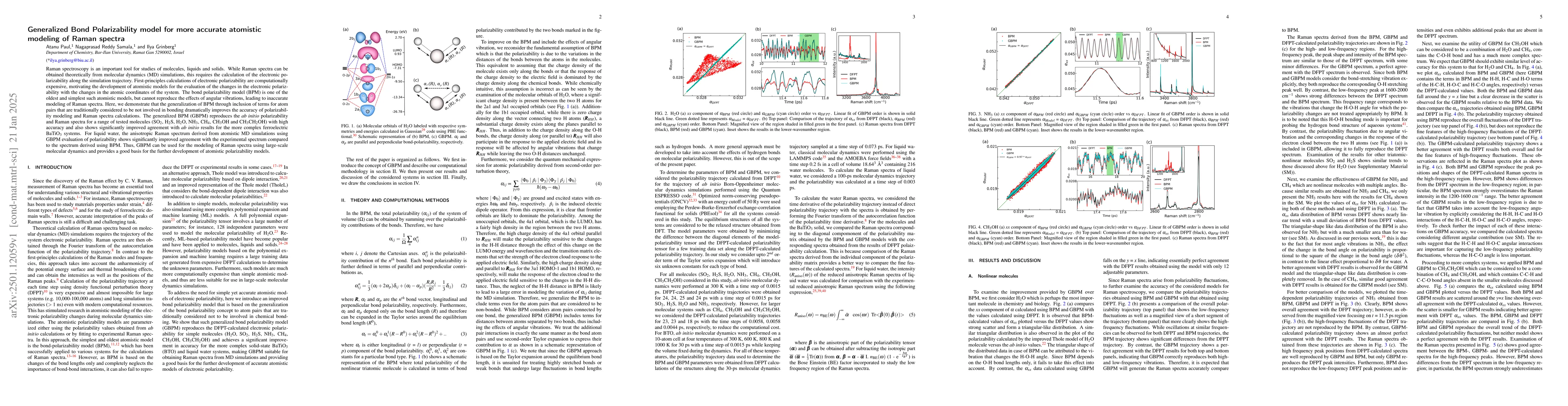 Thumbnail for Generalized Bond Polarizability model for more accurate atomistic
  modeling of Raman spectra