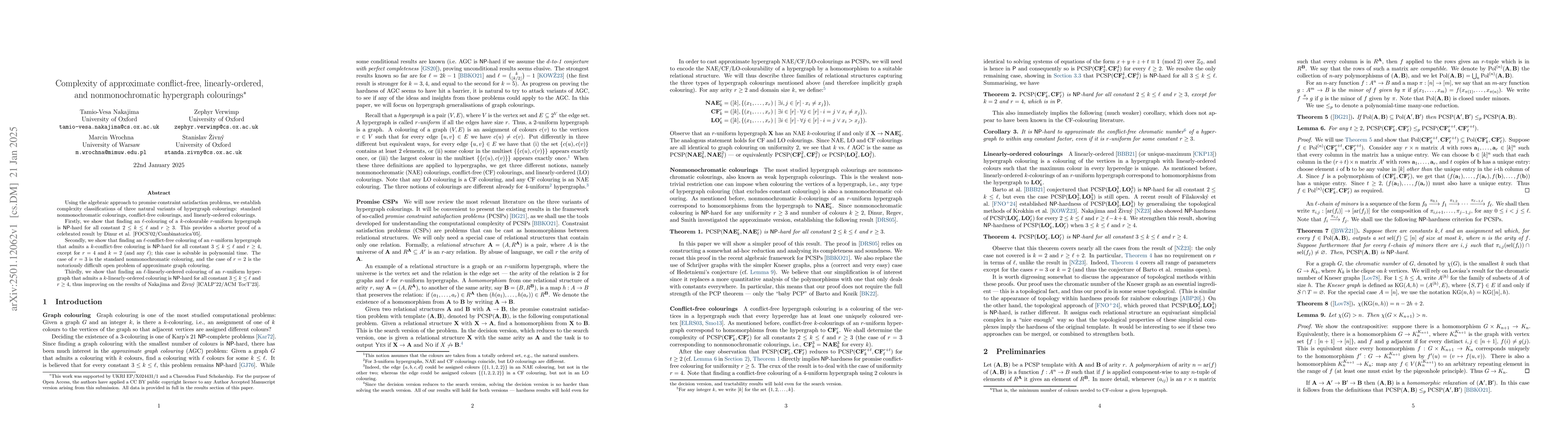 Thumbnail for Complexity of approximate conflict-free, linearly-ordered, and
  nonmonochromatic hypergraph colourings