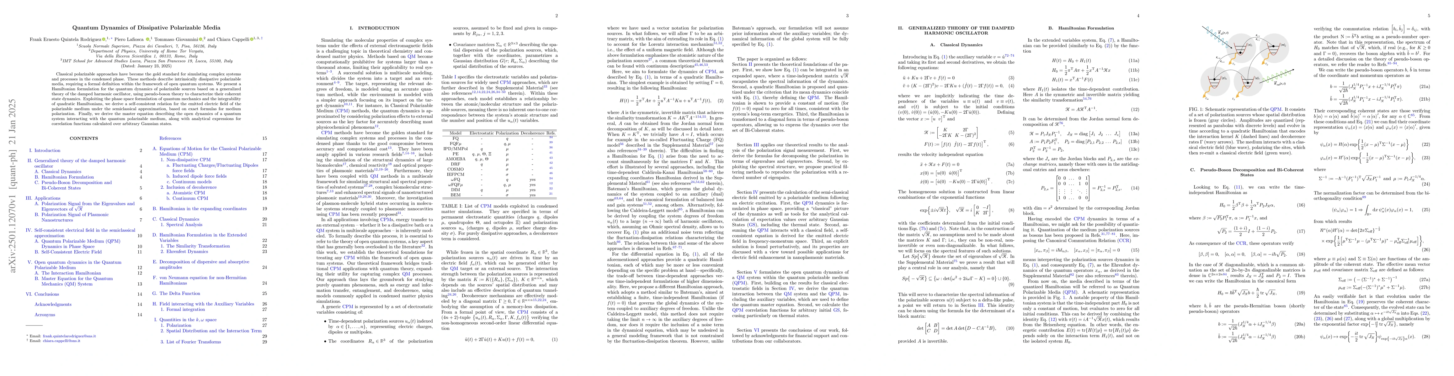 Thumbnail for Quantum Dynamics of Dissipative Polarizable Media