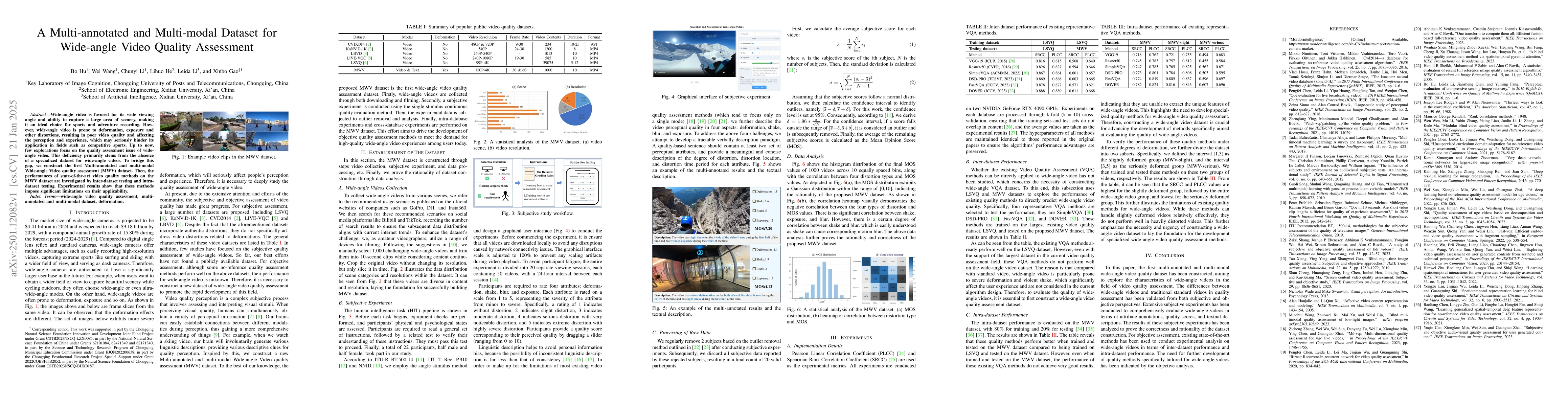 Thumbnail for A Multi-annotated and Multi-modal Dataset for Wide-angle Video Quality
  Assessment