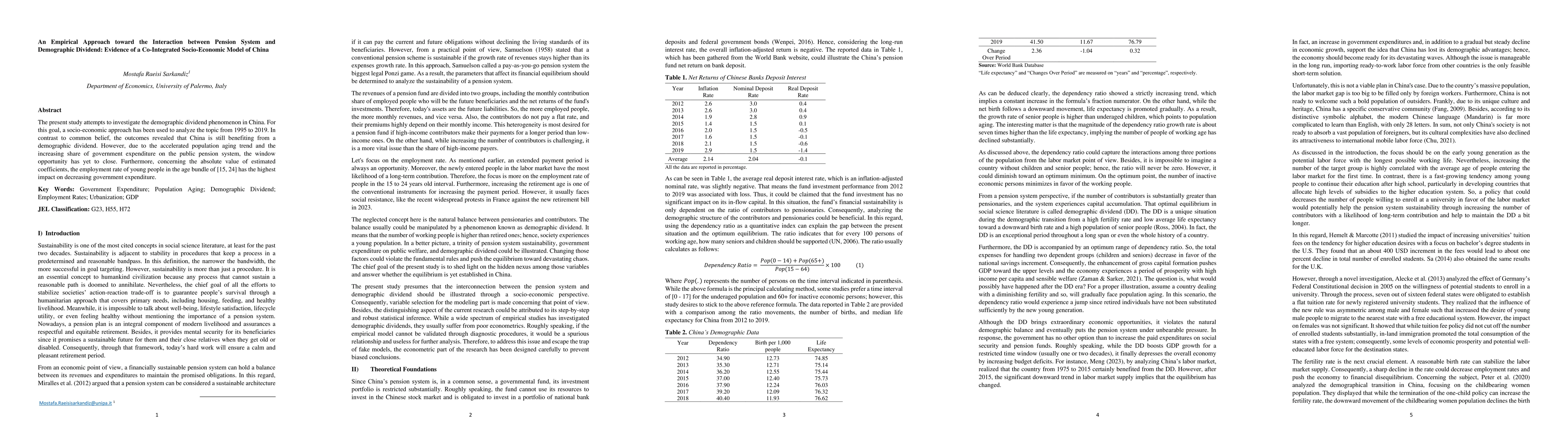 Thumbnail for An Empirical Approach toward the Interaction between Pension System and
  Demographic Dividend: Evidence of a Co-Integrated Socio-Economic Model of
  China