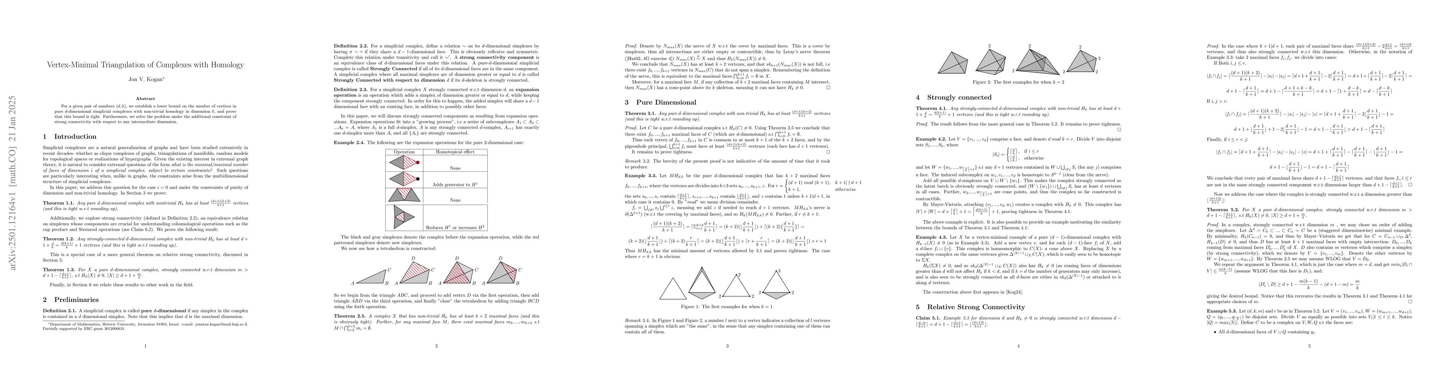 Thumbnail for Vertex-Minimal Triangulation of Complexes with Homology
