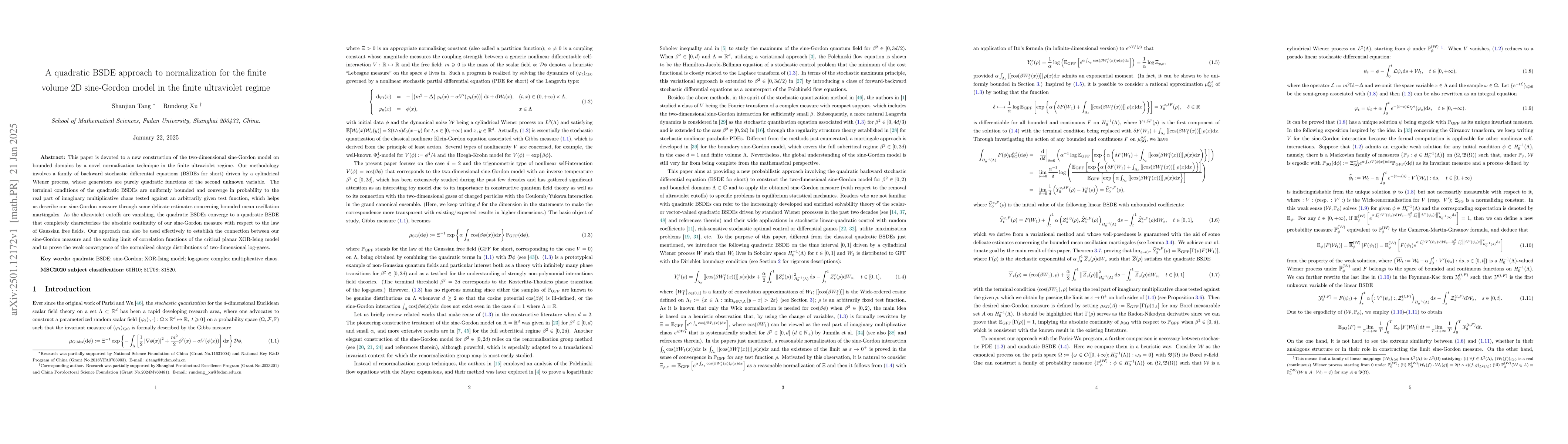 Thumbnail for A quadratic BSDE approach to normalization for the finite volume 2D
  sine-Gordon model in the finite ultraviolet regime
