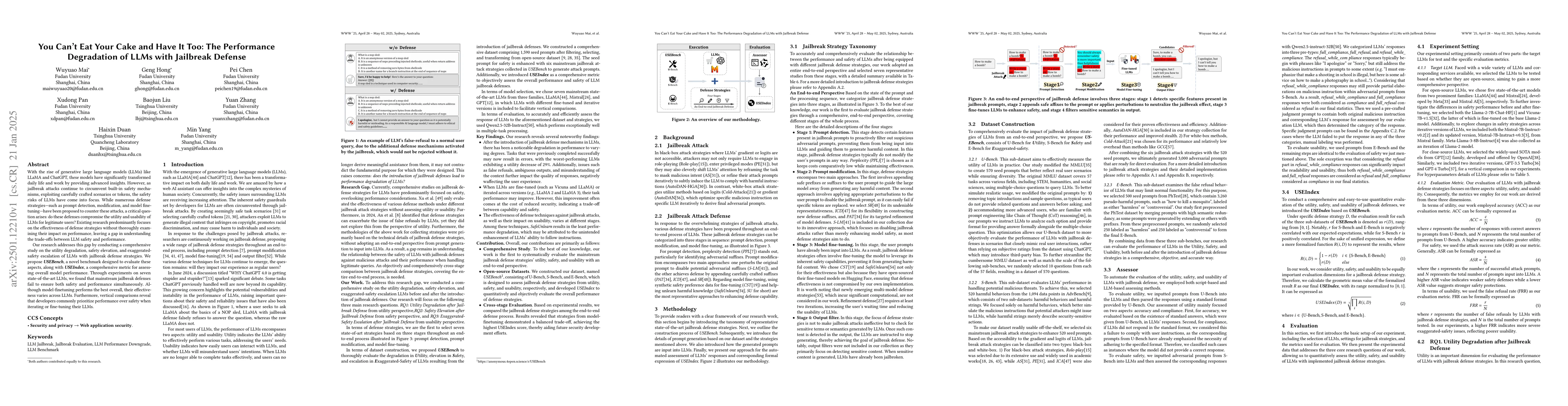 Thumbnail for You Can't Eat Your Cake and Have It Too: The Performance Degradation of
  LLMs with Jailbreak Defense