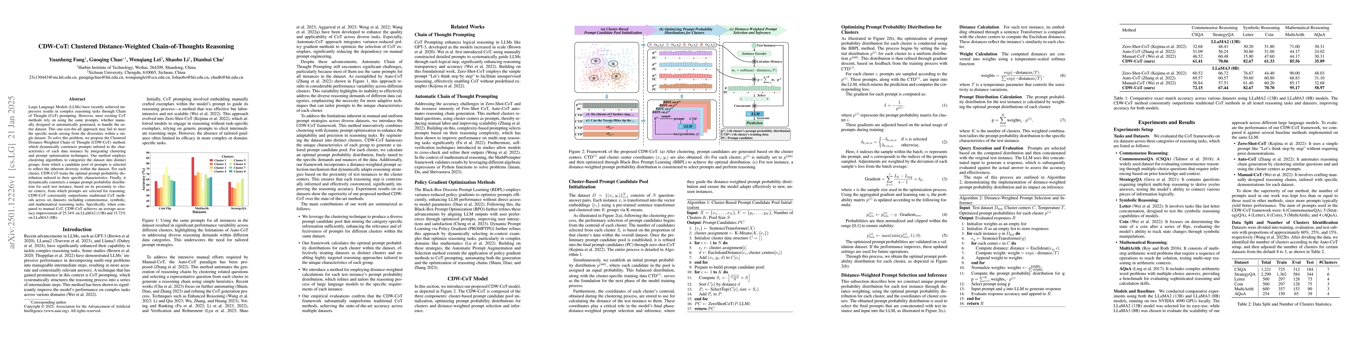 Thumbnail for CDW-CoT: Clustered Distance-Weighted Chain-of-Thoughts Reasoning