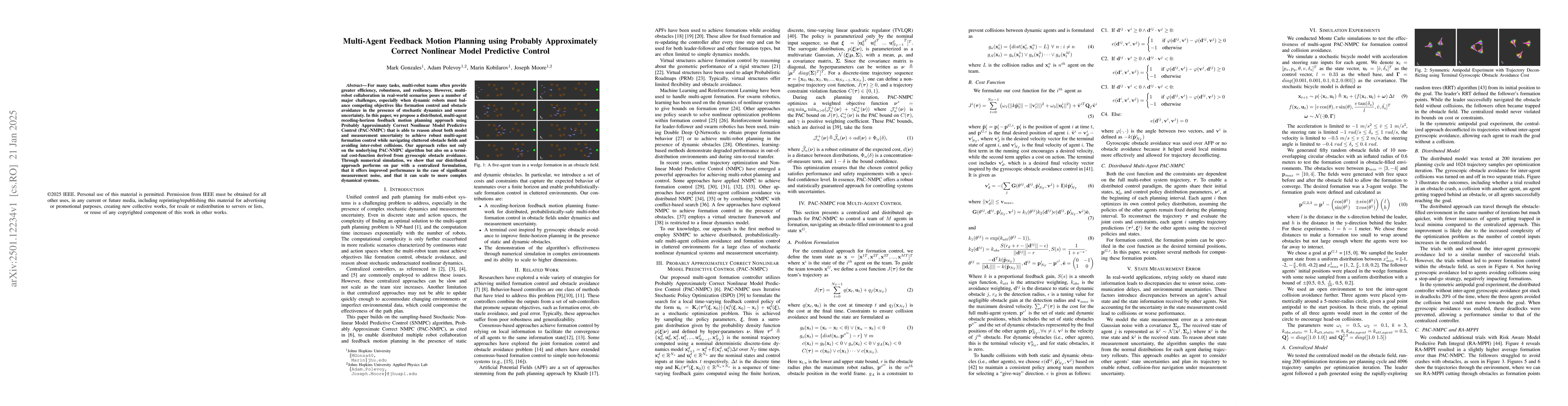 Thumbnail for Multi-Agent Feedback Motion Planning using Probably Approximately
  Correct Nonlinear Model Predictive Control
