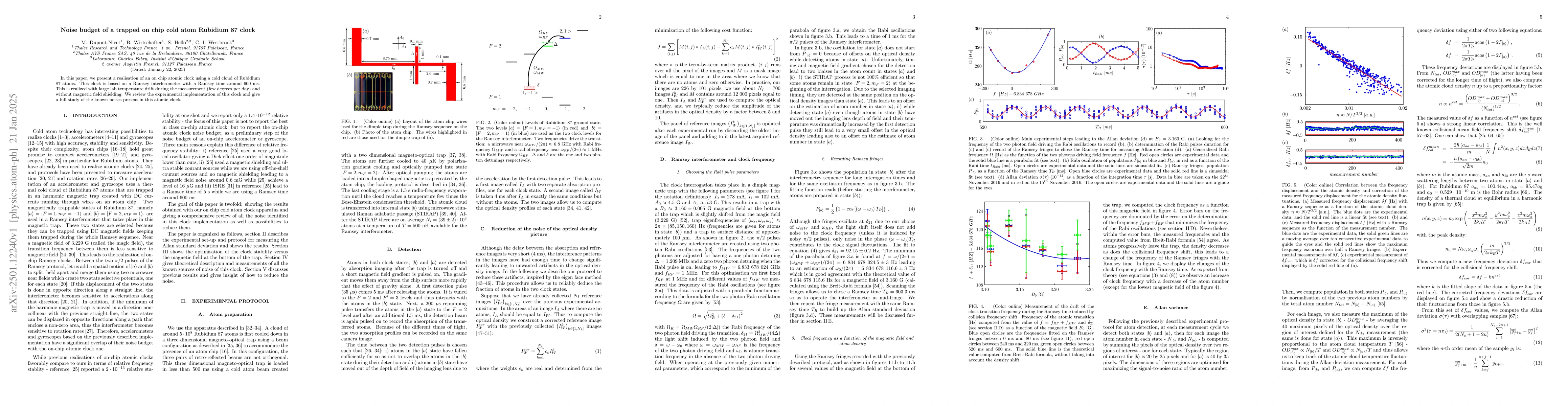 Thumbnail for Noise budget of a trapped on chip cold atom Rubidium 87 clock