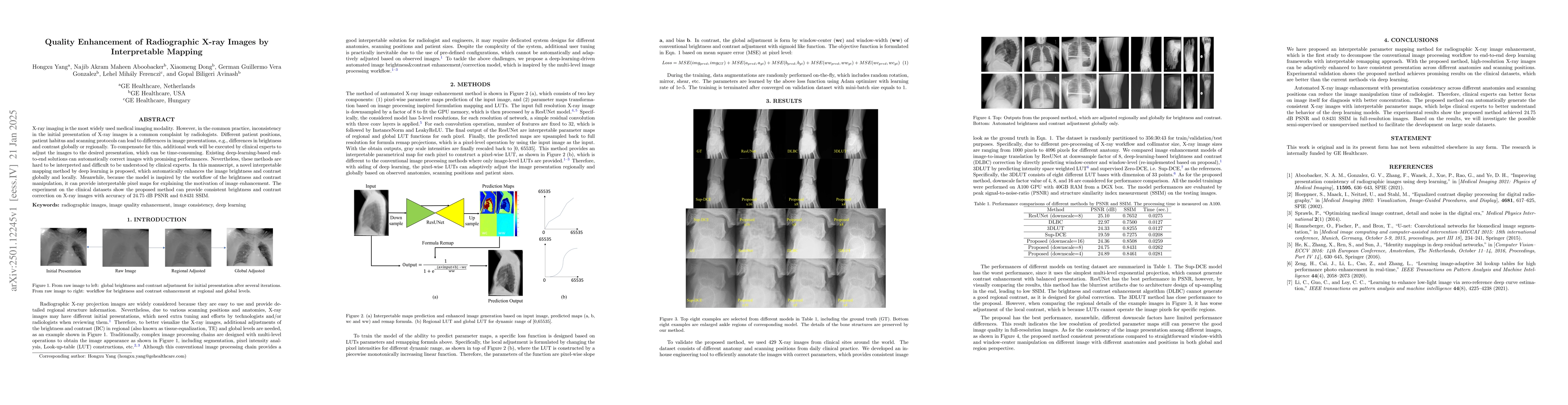 Thumbnail for Quality Enhancement of Radiographic X-ray Images by Interpretable
  Mapping