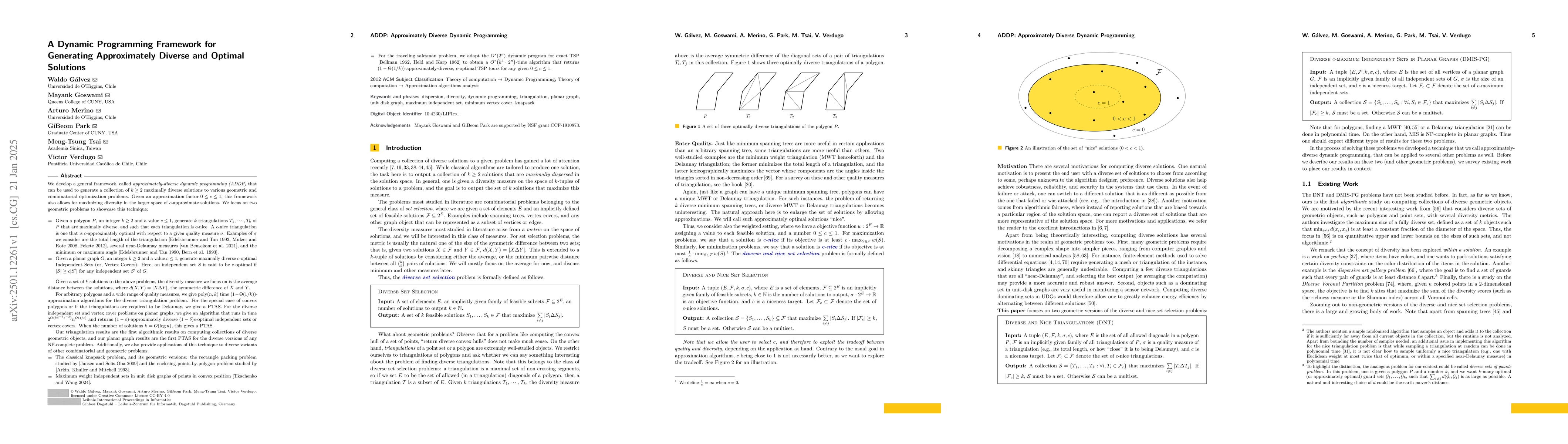 Thumbnail for A Dynamic Programming Framework for Generating Approximately Diverse and
  Optimal Solutions