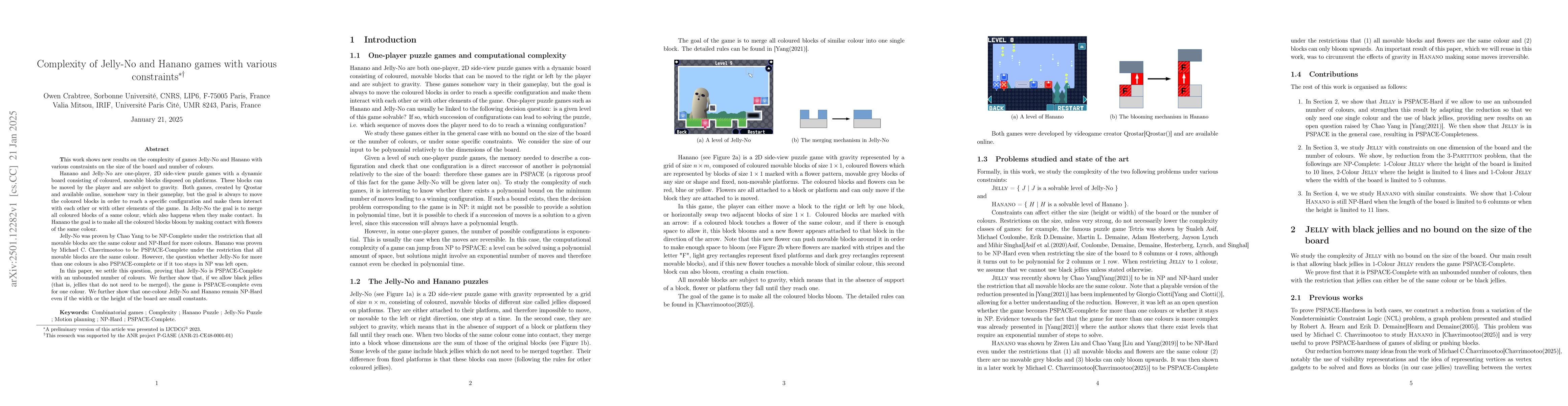 Thumbnail for Complexity of Jelly-No and Hanano games with various constraints
