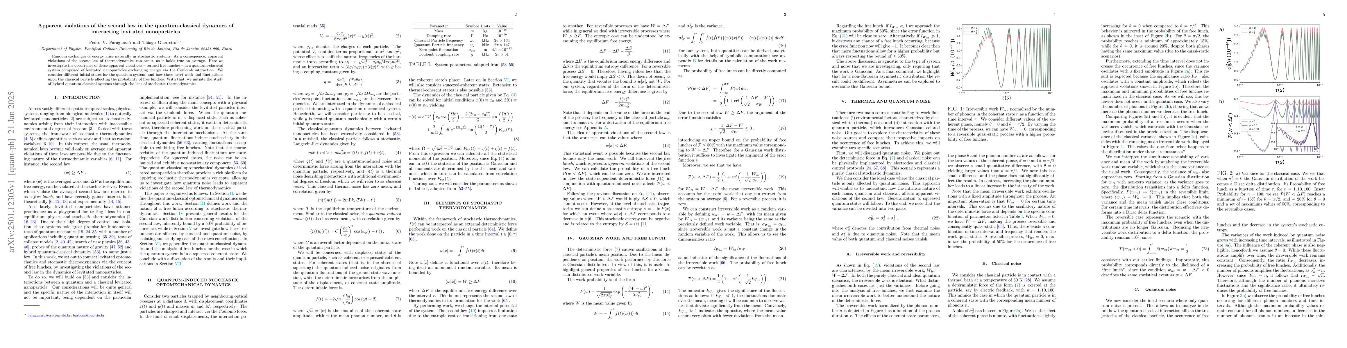 Thumbnail for Apparent violations of the second law in the quantum-classical dynamics
  of interacting levitated nanoparticles