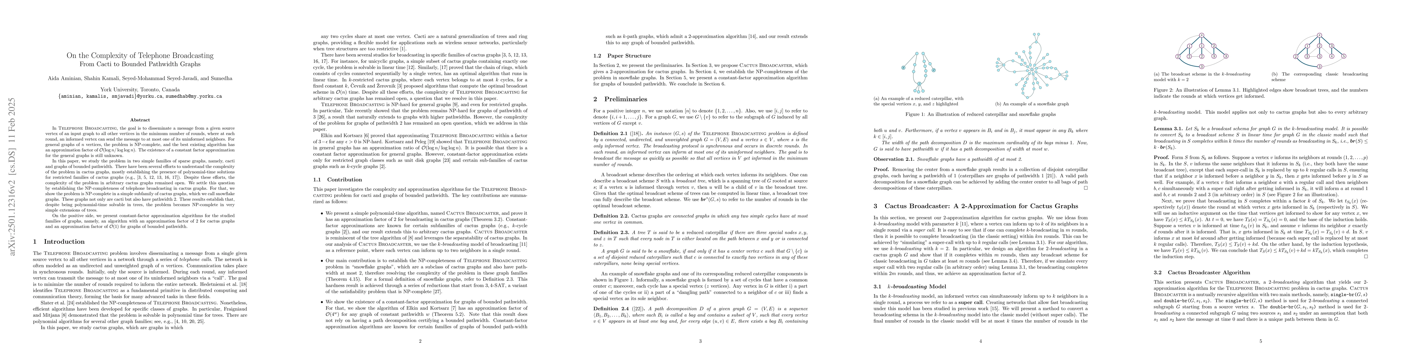 Thumbnail for On the Complexity of Telephone Broadcasting: From Cacti to Bounded
  Pathwidth Graphs